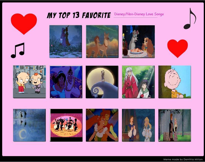 My Top 13 Favorite Animated Love Songs