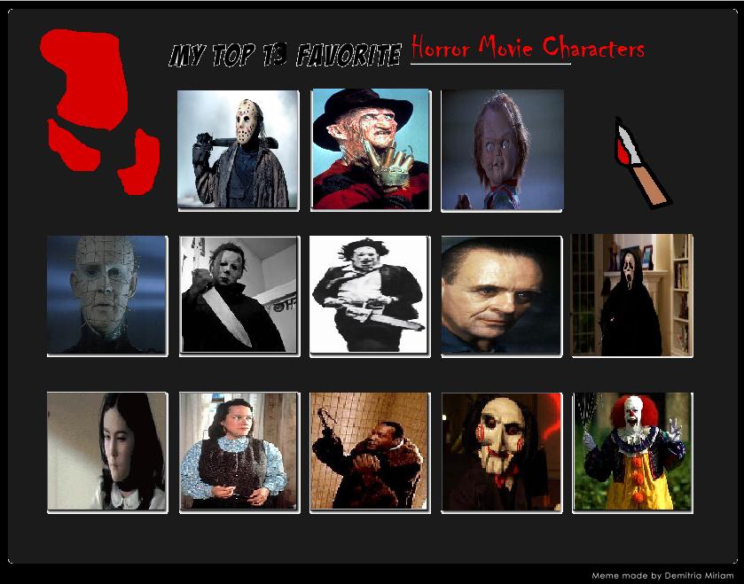 Top 13 Favorite Horror Movie Characters