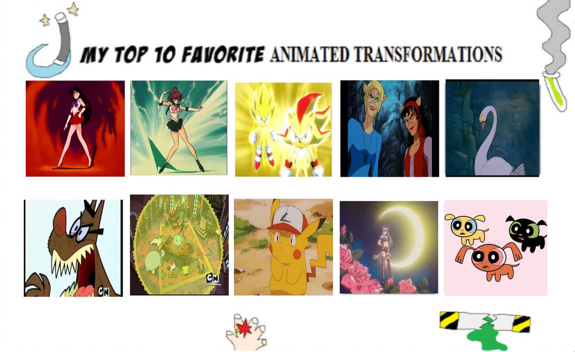 Top 10 Animated Transformations by Eddsworldfangirl97 on DeviantArt