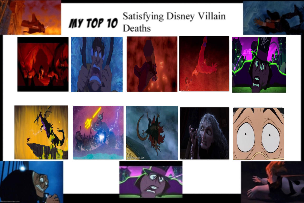 Top 10 Satisfying Disney Villain Deaths Meme By Jackskellington416 On Top 10 Satisfying Disney Villain Deaths Meme By Jackskellington416 On