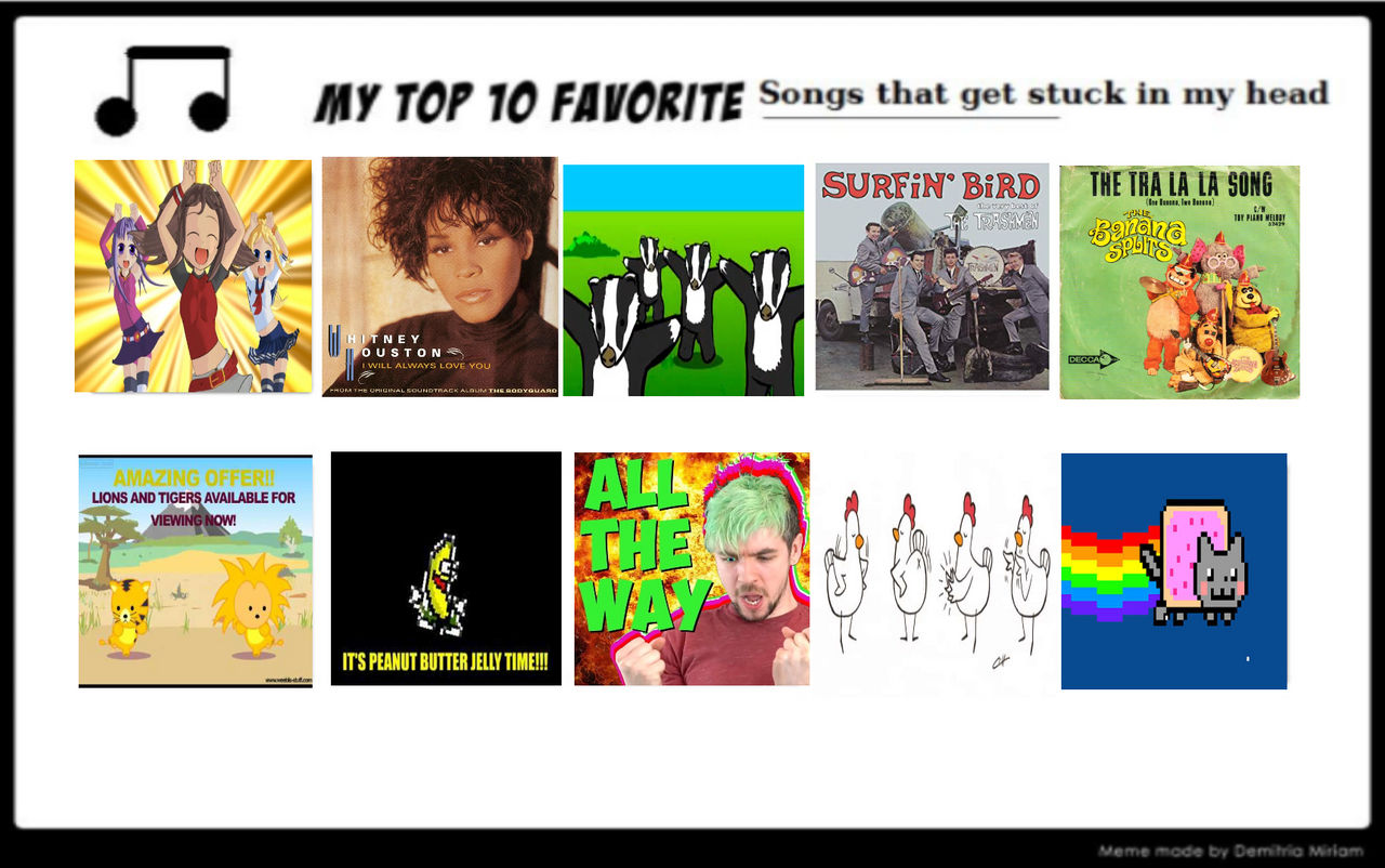 Top 10 Songs That Get Stuck In My Head By Eddsworldfangirl97 On Deviantart