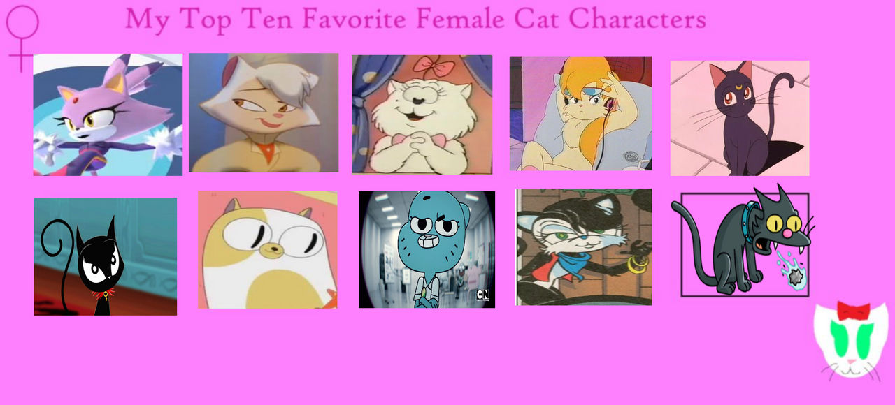 Top 10 Female Cat Characters by Eddsworldfangirl97 on DeviantArt