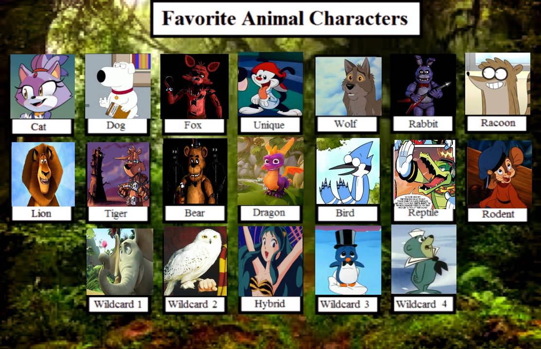 Favourite Animal Characters by Eddsworldfangirl97 on DeviantArt