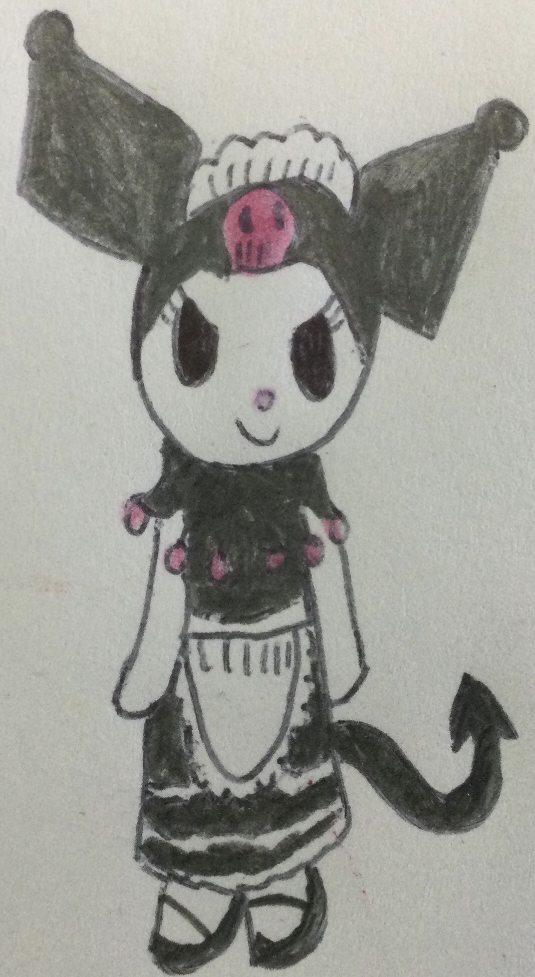 Kuromi in a maid by Eddsworldfangirl97 on DeviantArt