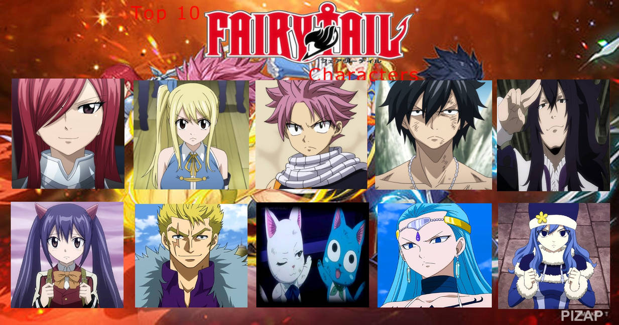 Top 10 Fairy Tail Characters by Eddsworldfangirl97 on DeviantArt