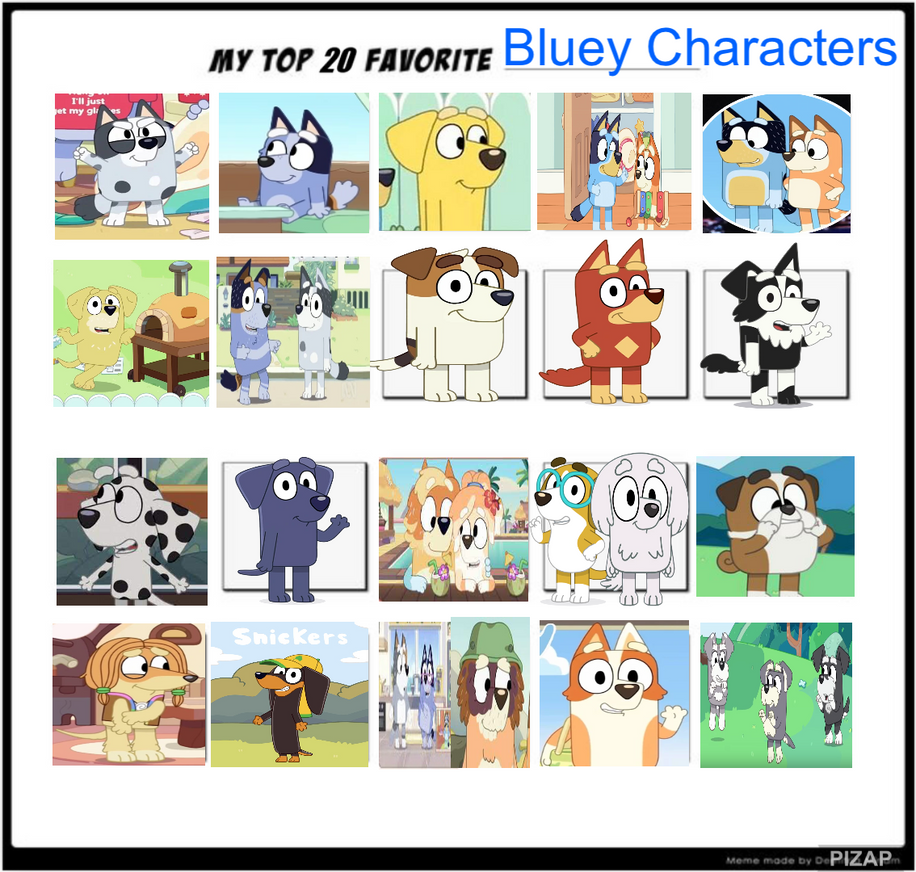 What Are All The Characters In Bluey at Irma Rushing blog