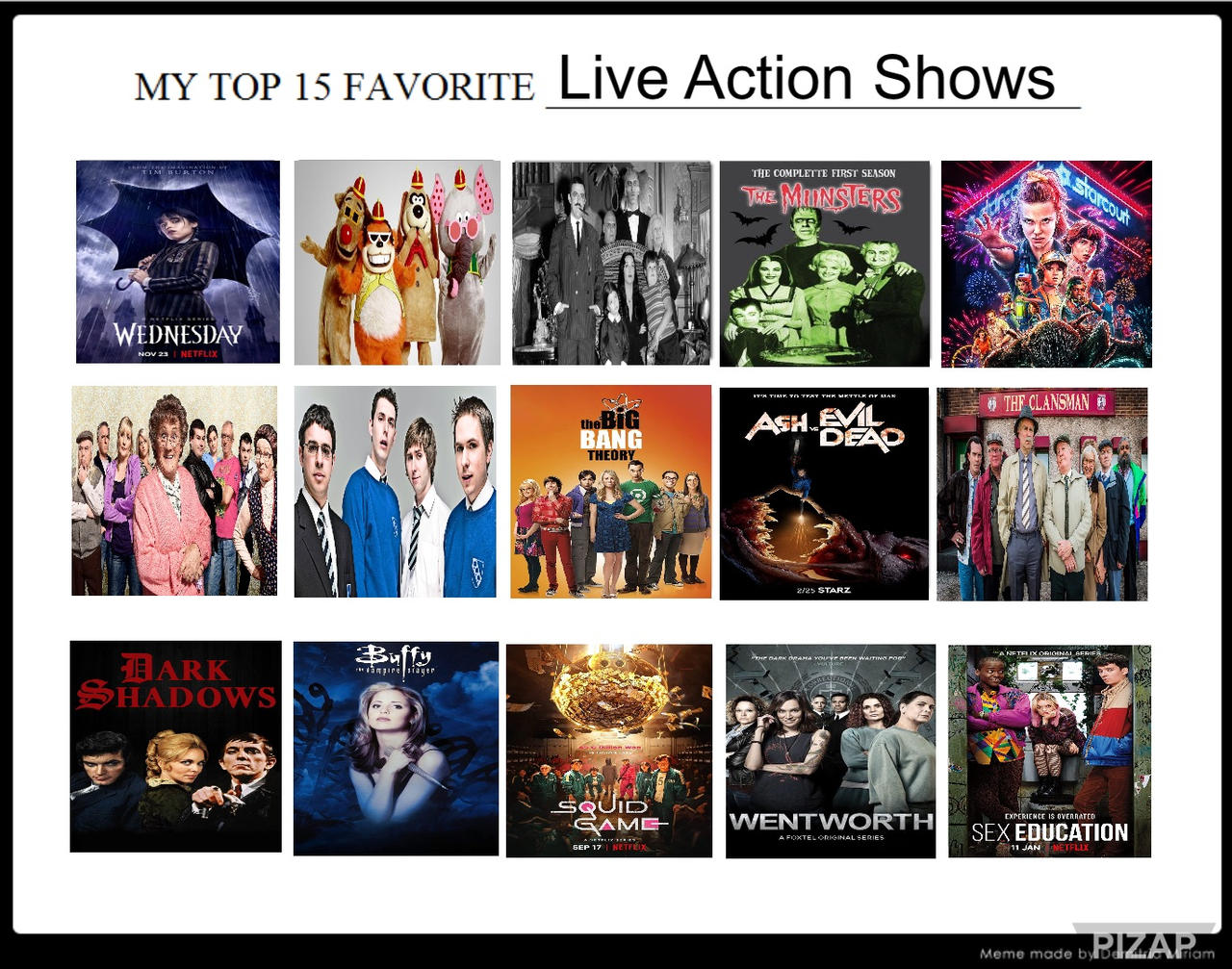 Top 15 Live Action Shows by Eddsworldfangirl97 on DeviantArt