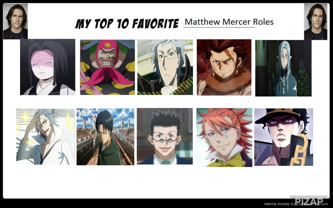 Top 10 Matthew Mercer Roles by Eddsworldfangirl97 on DeviantArt