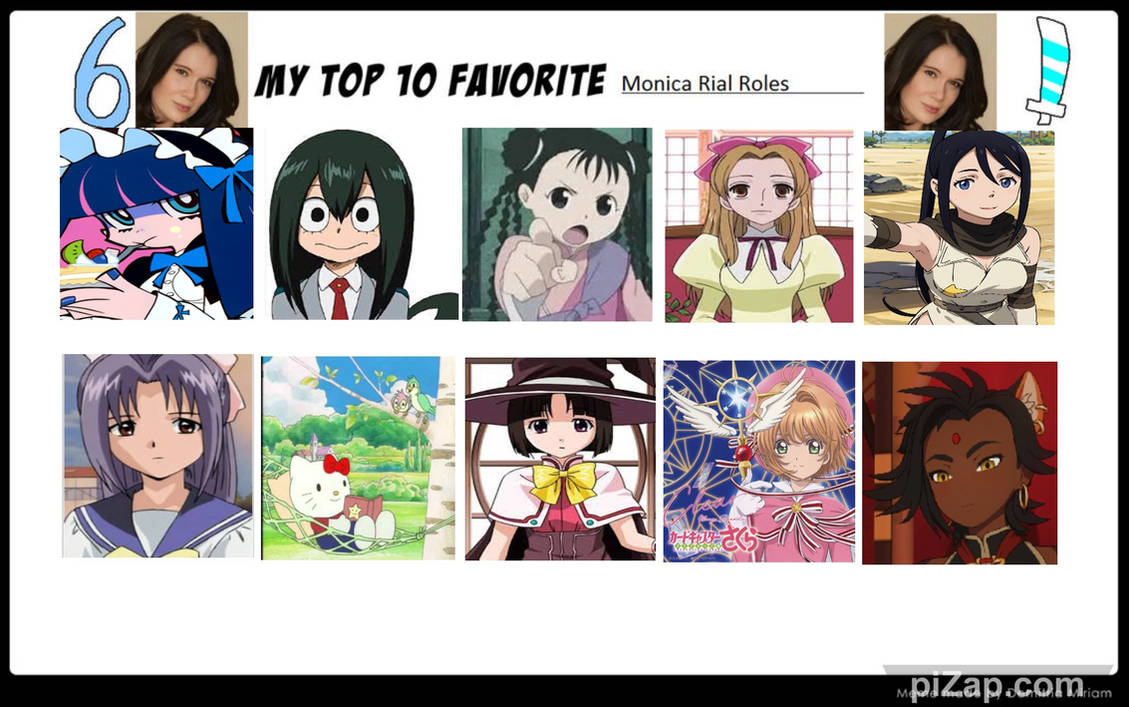 Top 10 Monica Rial Roles by Eddsworldfangirl97 on DeviantArt