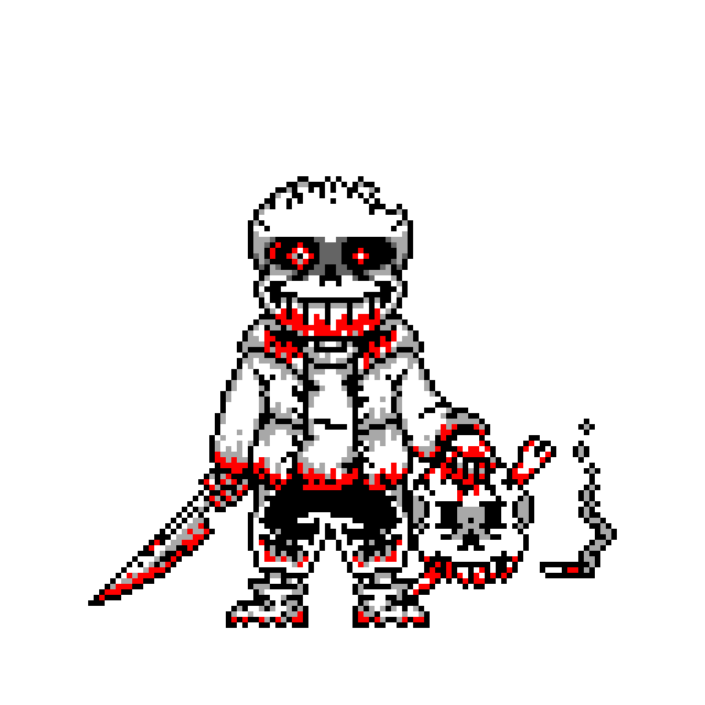 Insanity! Sans - battle Sprite - v1 by daunderspriter on DeviantArt