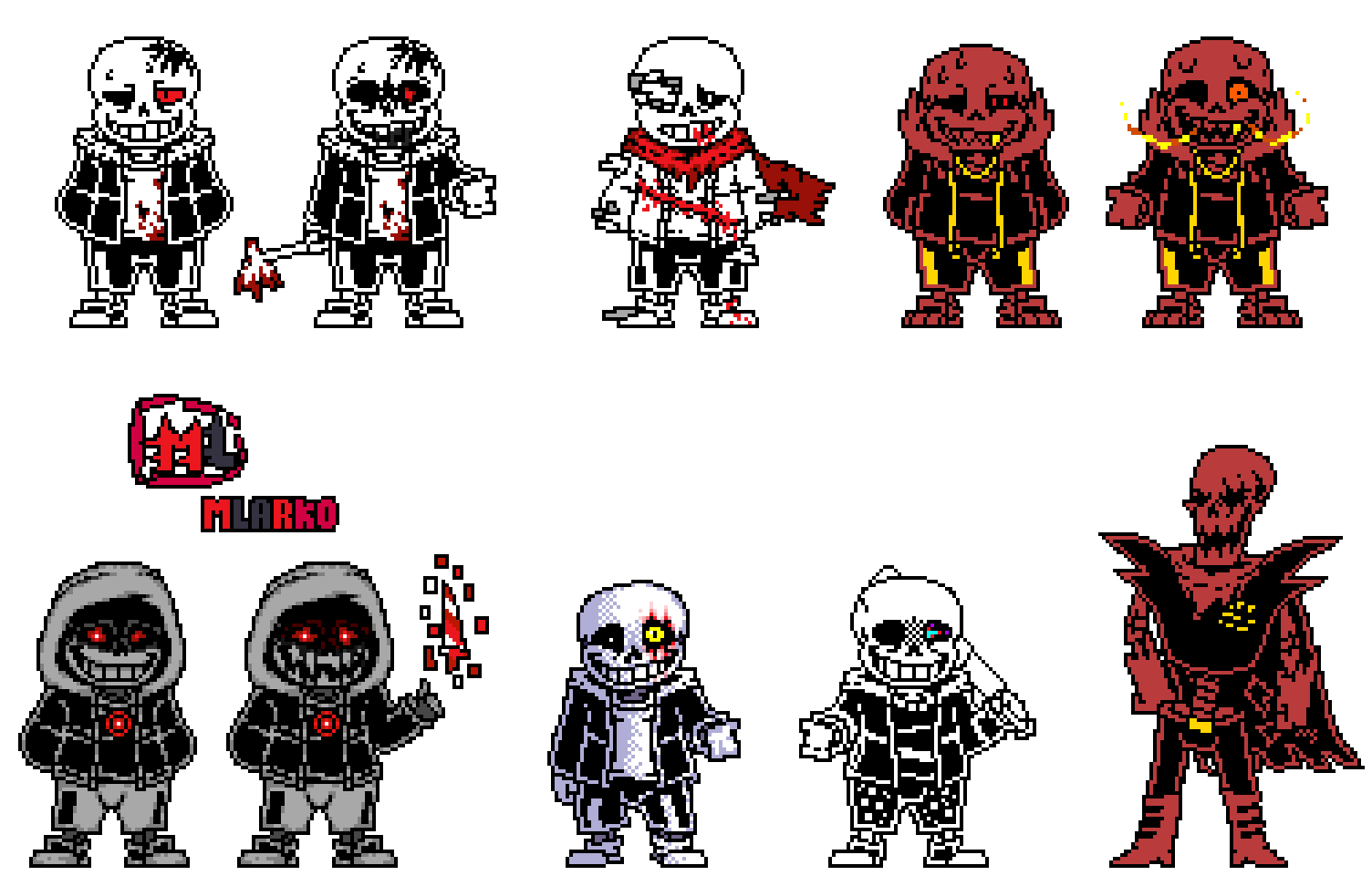 HorrorTale Sans (Canon and Fanon Design) by Mlarko on DeviantArt