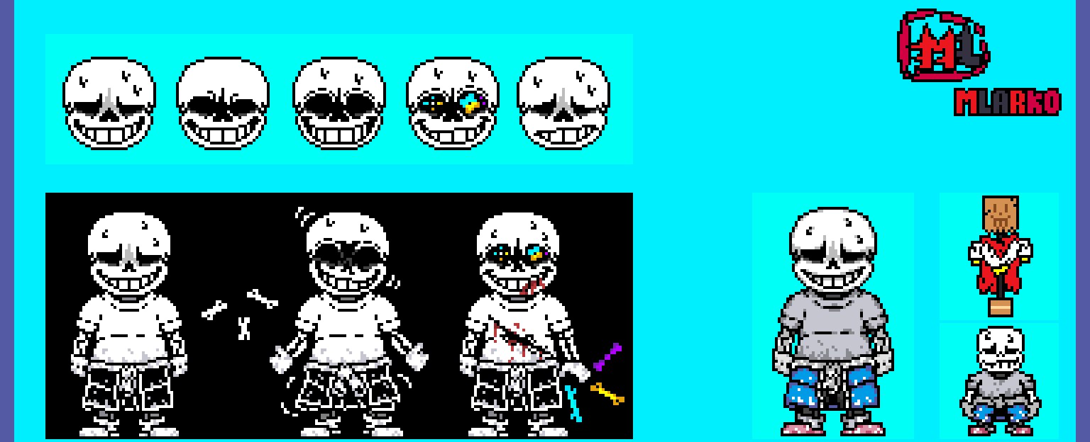 The Ink Sans sprite for my game is finally done! I hope you like it! :  r/Undertale