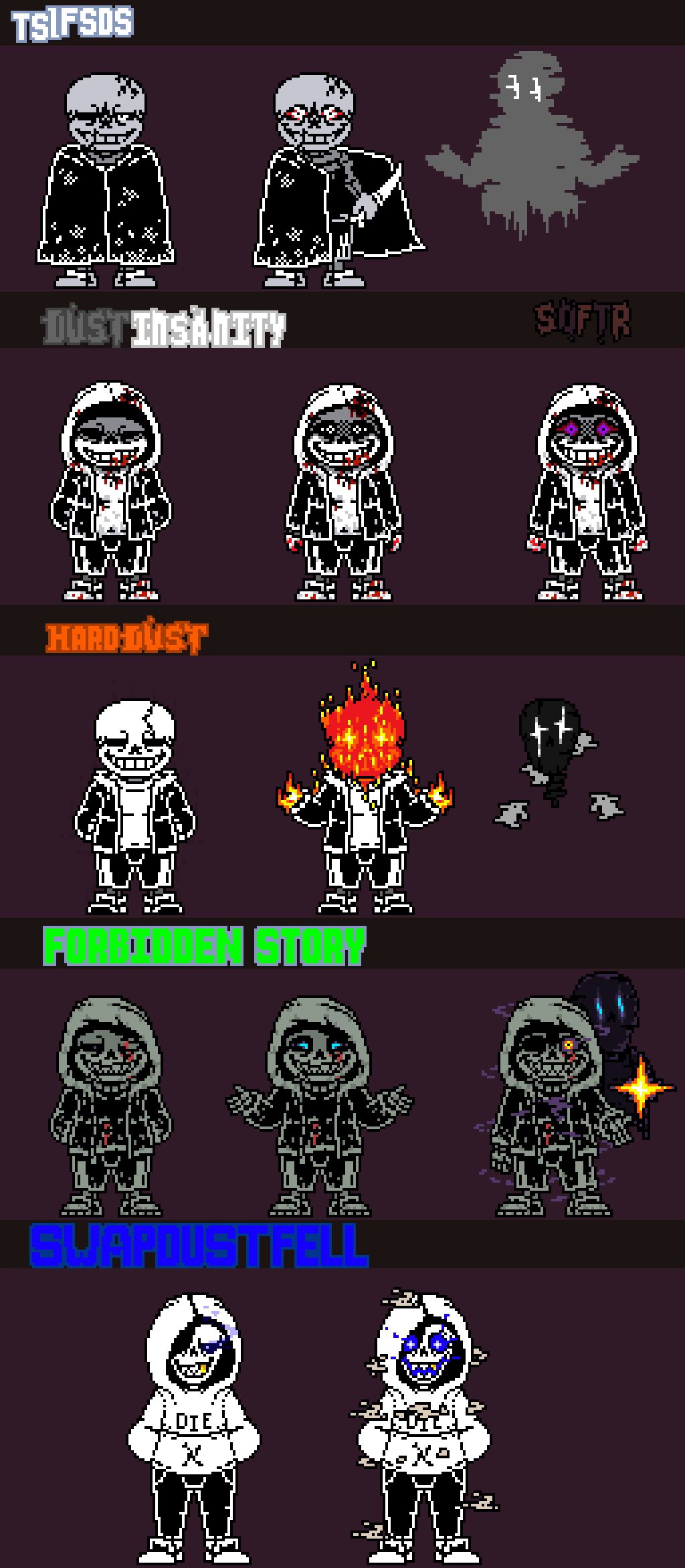 Dust Sans Sprite Remake! - SkipsThePencil - Folioscope