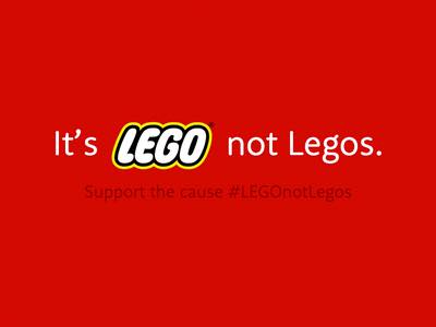 It's Lego not Legos