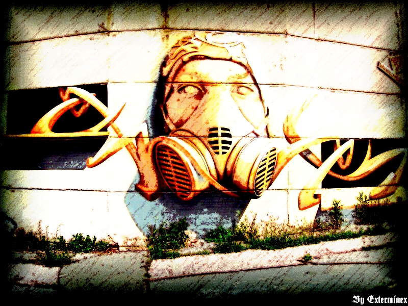 Gas mask - awesome graffiti