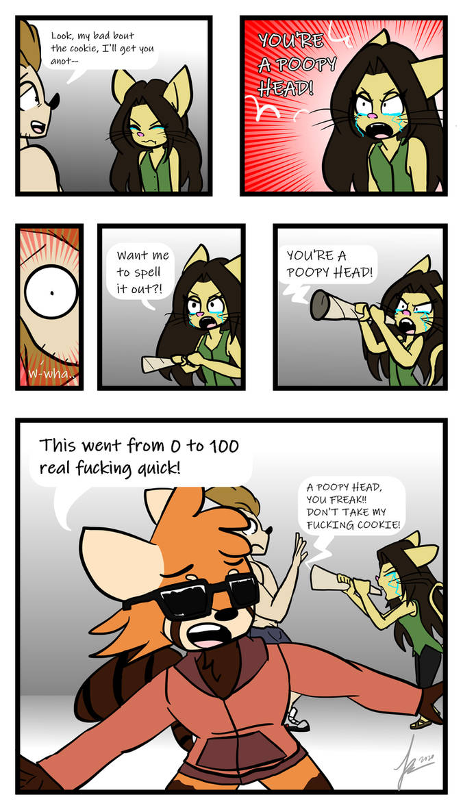 Kit says poopy head by JoeyRedPanda on DeviantArt