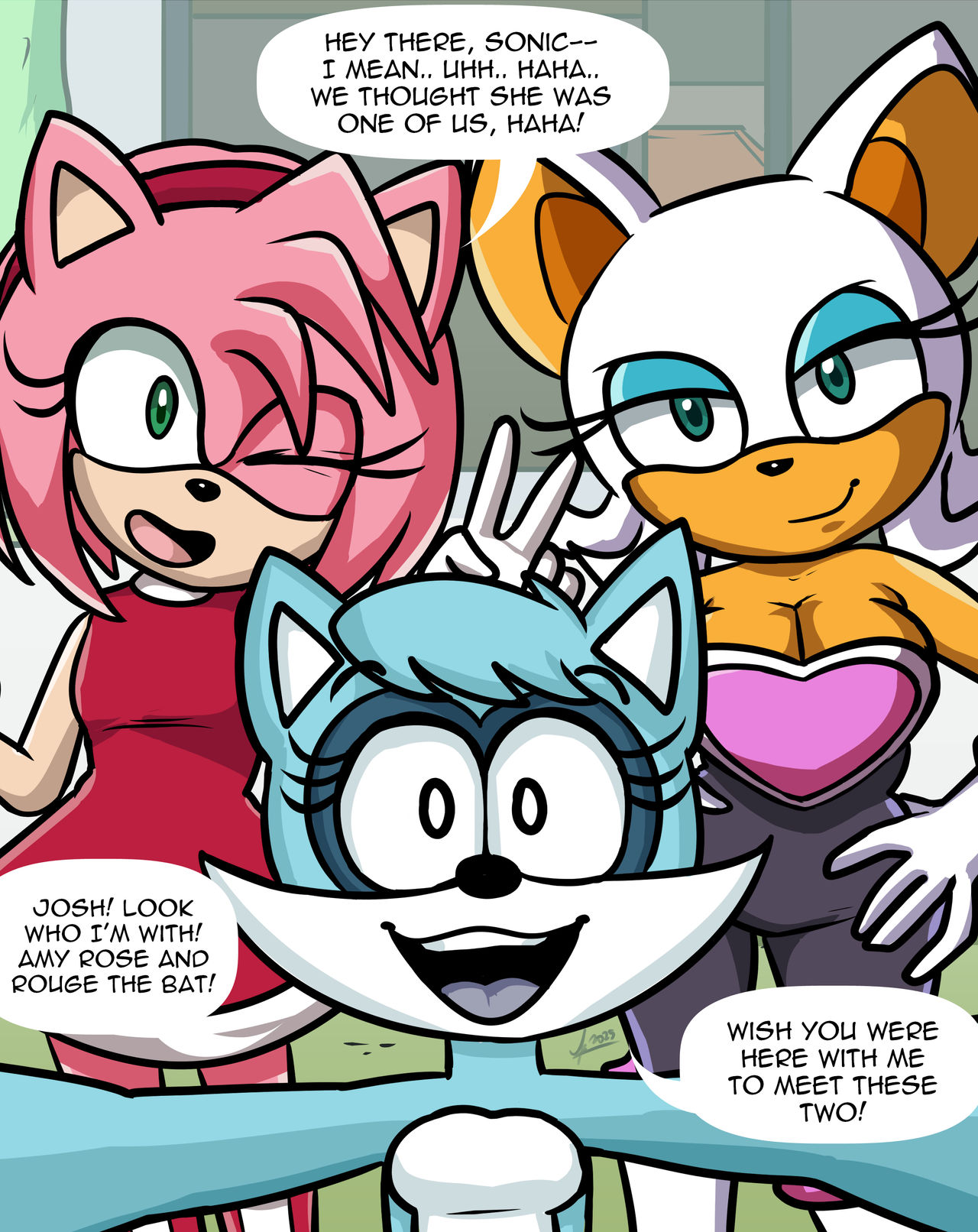 Rosa meets Amy and Rouge
