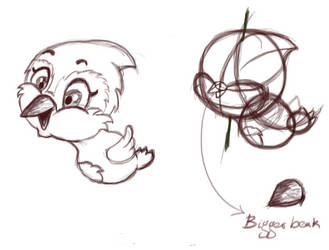 Cartoony bird Update#1 - Blooey