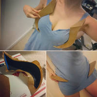 Challenger Ahri chest and side armor - Worbla