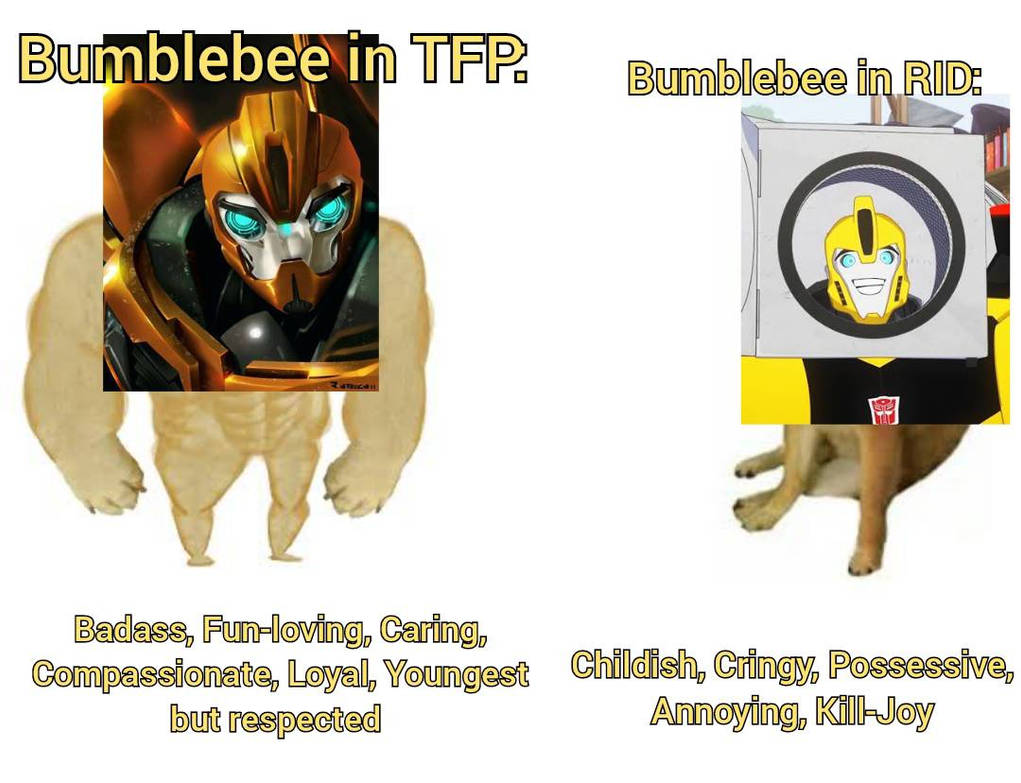 TFP Bumblebee vs RID Bumblebee by SamuraiZachi093006 on DeviantArt