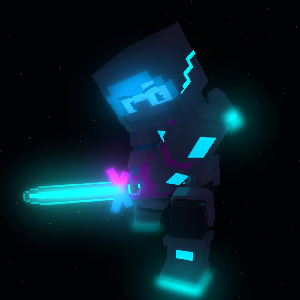 Blue enderman, Minecraft Skin