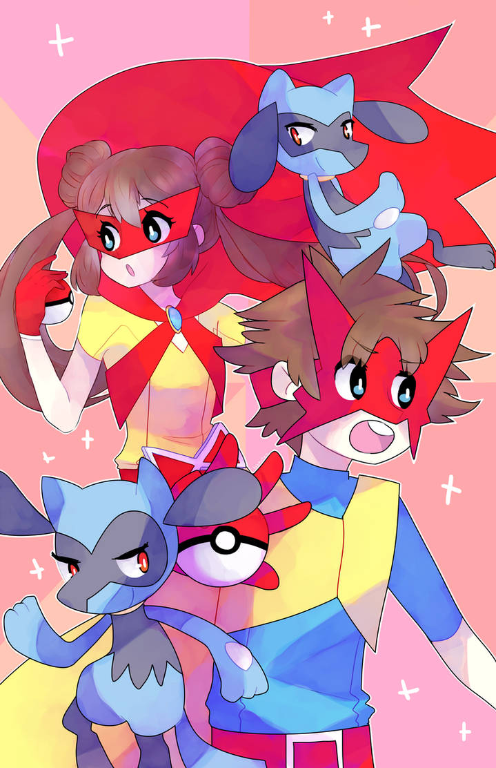 Pokemon Riolu Girl Rosa .:Riolu Girl + Boy:. by Toukoni on DeviantArt