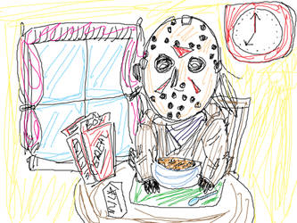 serial killer eating cereal