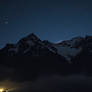 Mountain at night