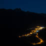 Valley at night