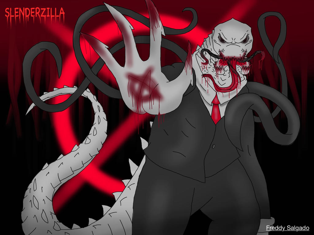 Snellzilla Background Slenderzilla drawing (remastered) by Freddygbaf on DeviantArt