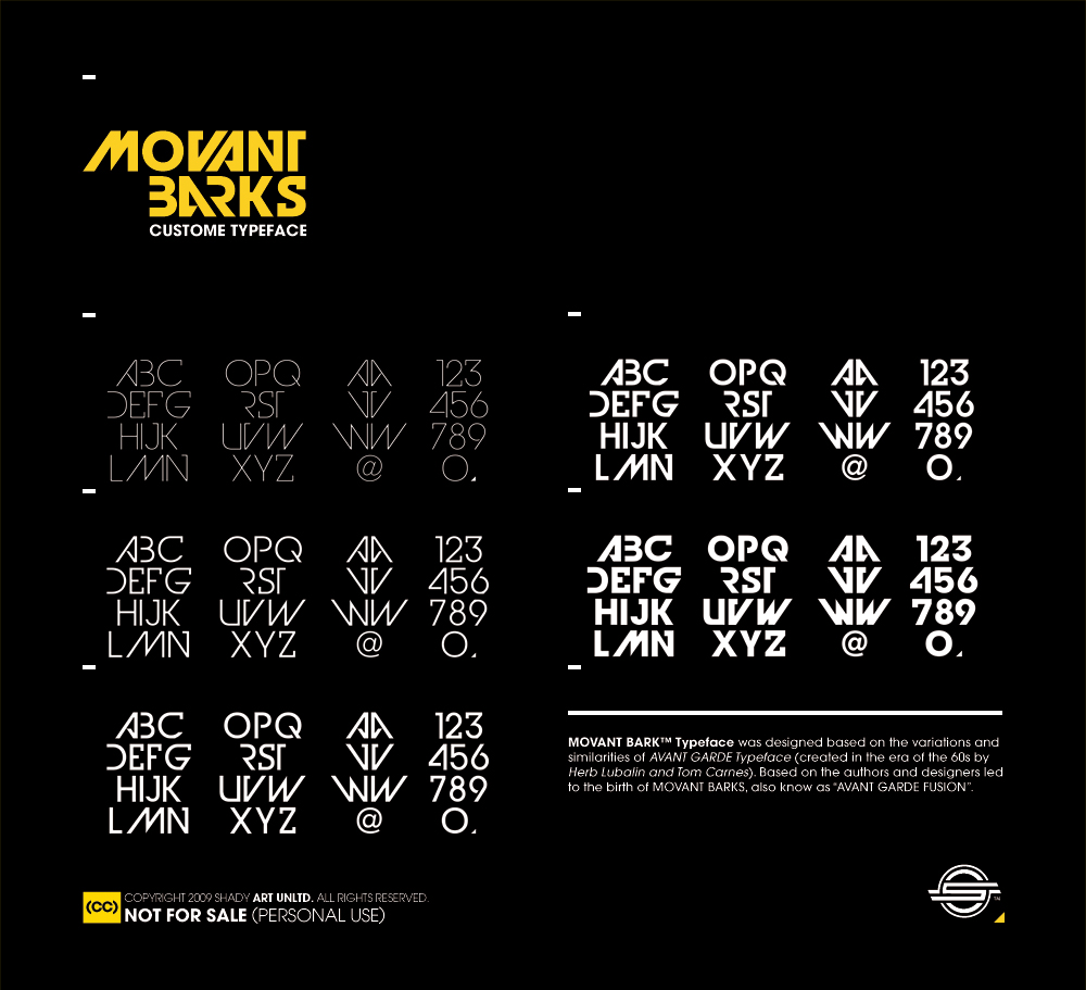 MOVANT BARKS Typeface