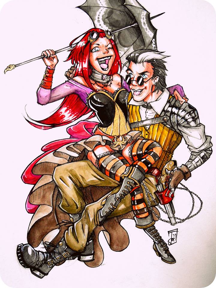 Steampunk couple