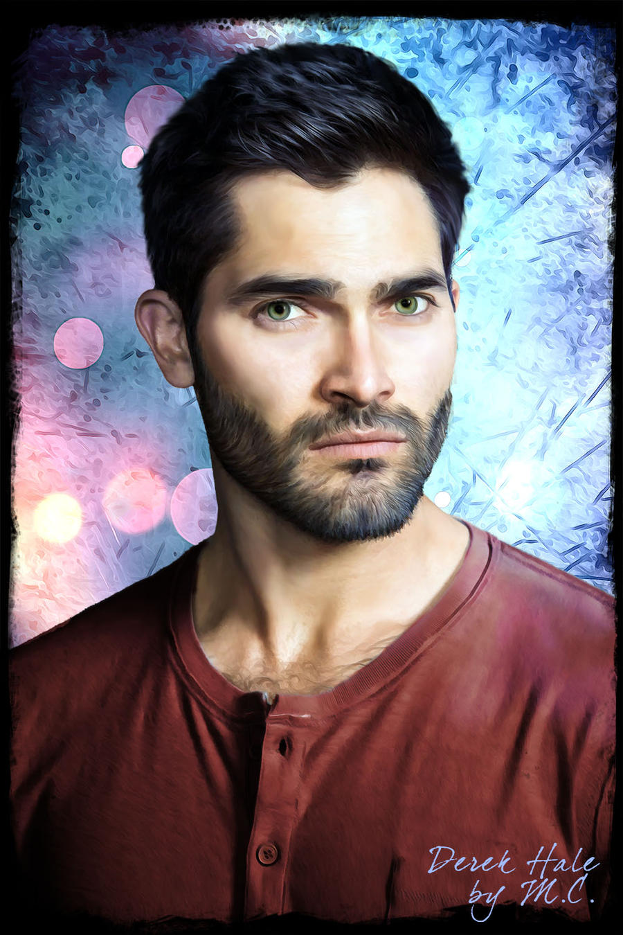 Tyler Hoechlin Derek  Hale Portrait 02 by Elettra on 