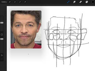 Sketch of Misha Collins