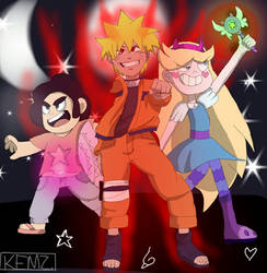 Crossover Naruto, Steven universe, Star Butterfly