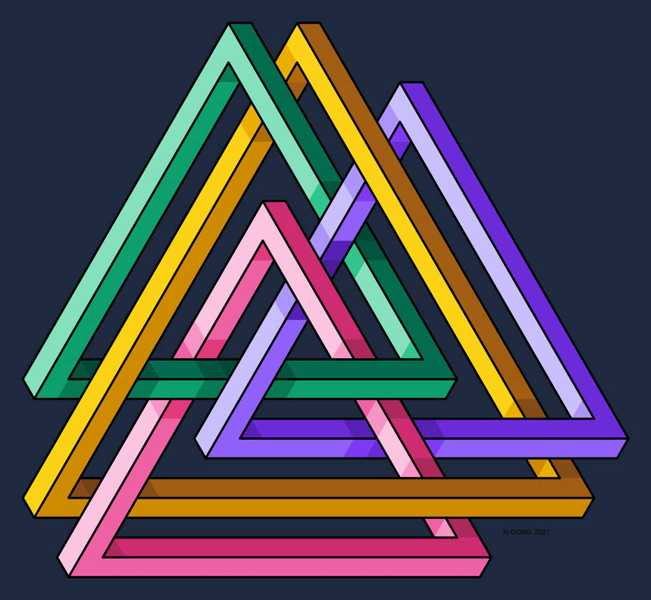 Nested Penrose triangles by n-gons on DeviantArt