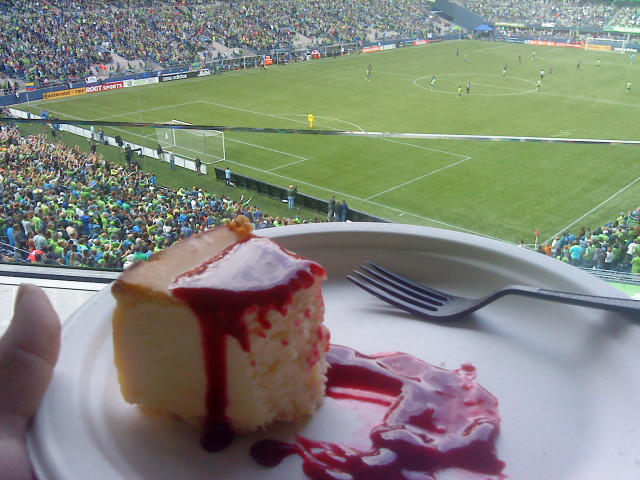 Cheesecake at game