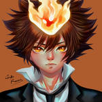 Tsuna Headshot by CeryliaRectris