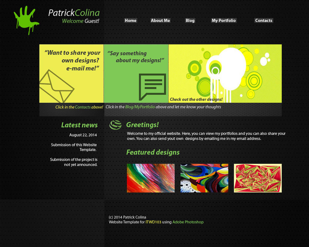 Website Template Design by patrickcolinaaa on DeviantArt