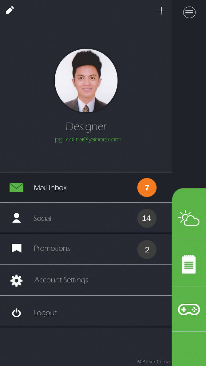 Profile UI Design by patrickcolinaaa on DeviantArt