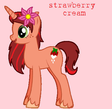 Strawberry Cream MLP oc by lovewithwar on DeviantArt
