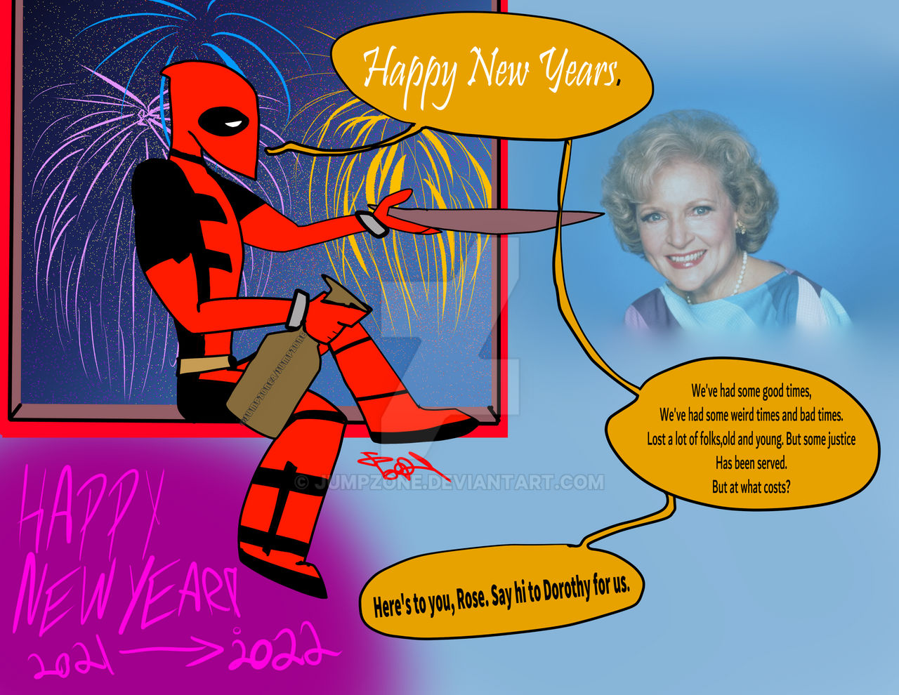 Deadpool Rip Day 121- Deadpool(RIP Betty White) by JumpZone on DeviantArt