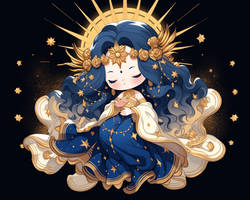 Veilai Celestial Themed Fantasy Chibi Charactervec