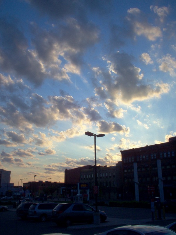 train station sunset