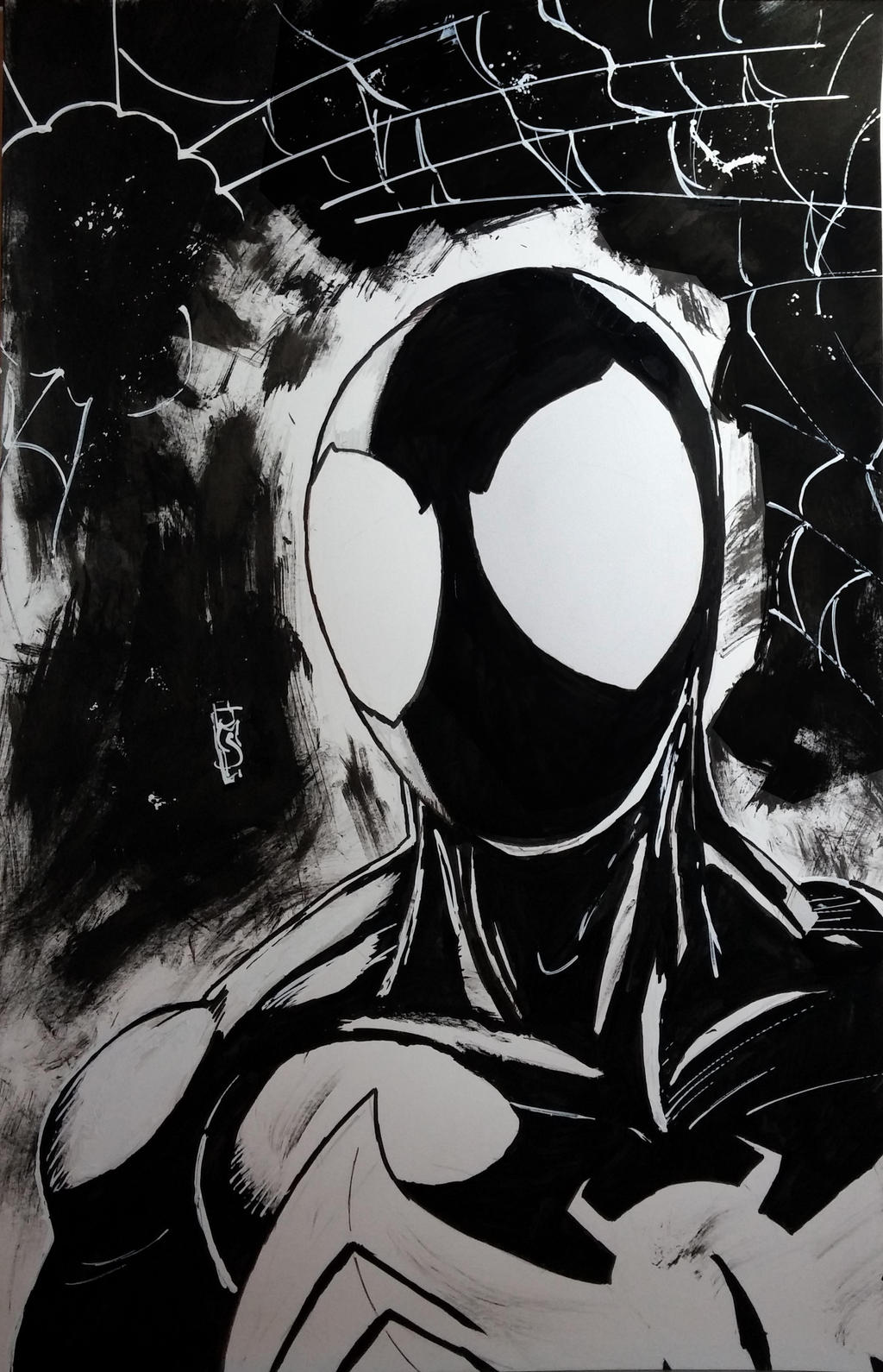 Spider Man Black And White By Joe Sonntag On DeviantArt spider-man-black-and-white-by-joe-sonntag-on-deviantart