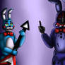 Withered Bonnie and Toy Bonnie