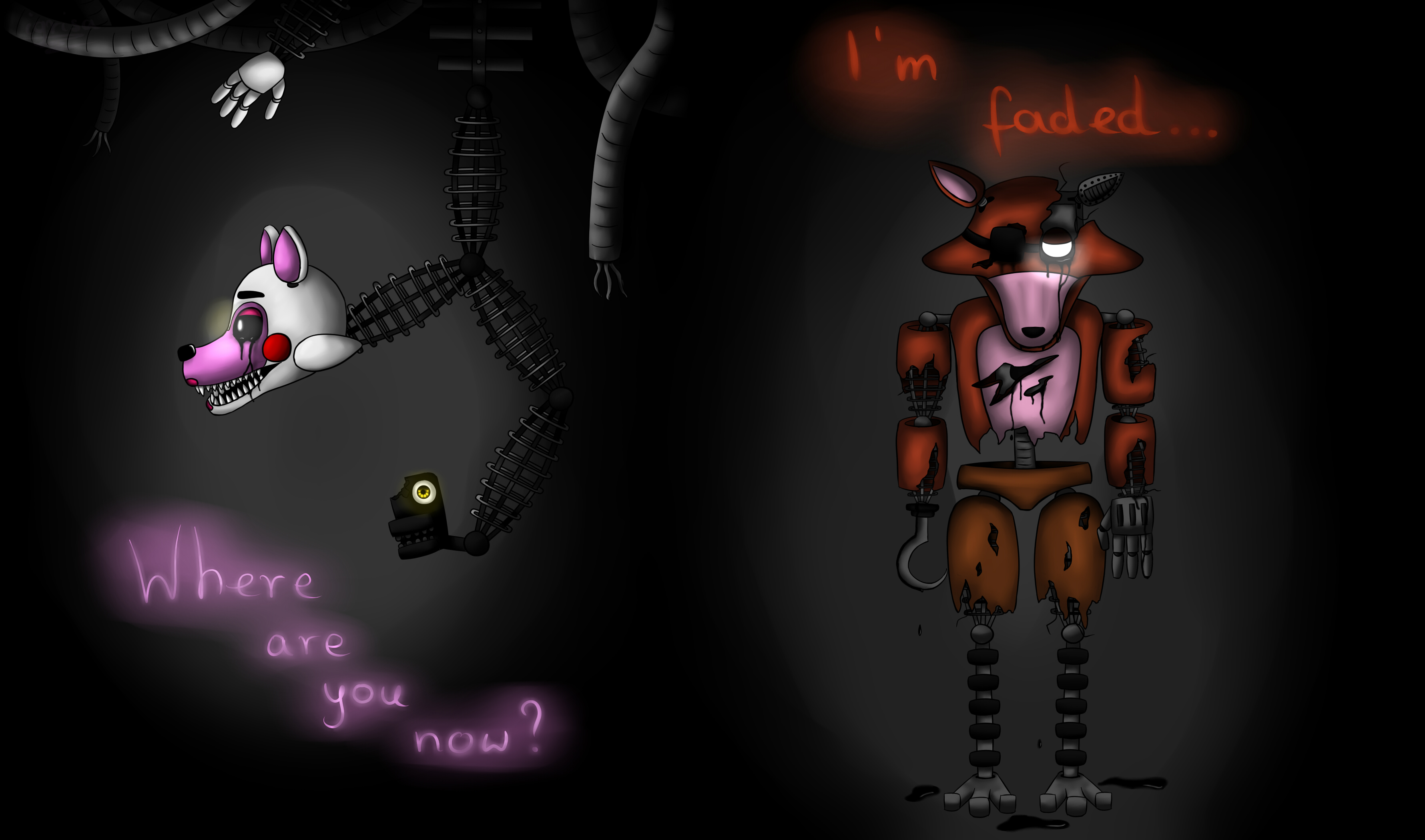 Withered Foxy - Desenho de tales_3004 - Gartic