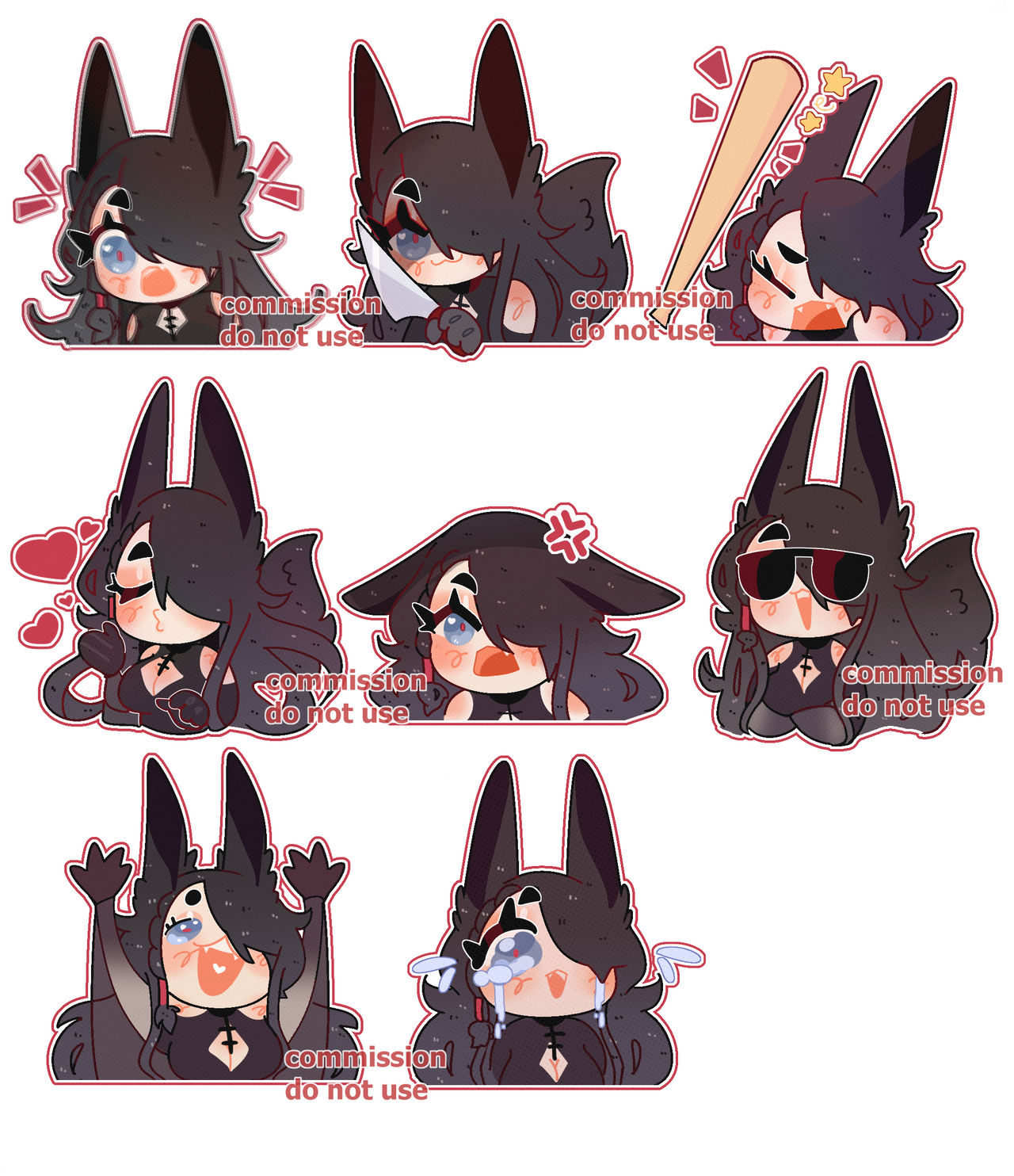 Sticker Commissions Commission Sticker Pack by gorccie on DeviantArt