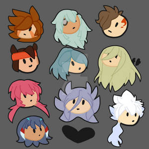 Inazuma Eleven / GO chibi headshots