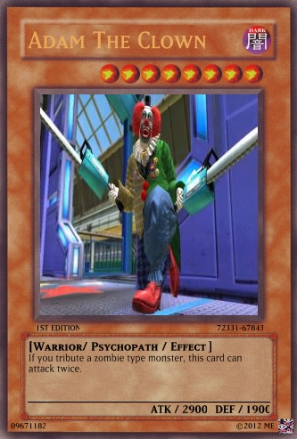 YuGiOh! Card- Adam the Clown